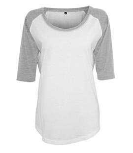 Koszulka damska z kontrastującymi rękawami 3/4