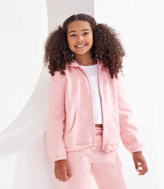 Bluza junior z kapturem na zamek - Oversize Full-Zip Hoodie