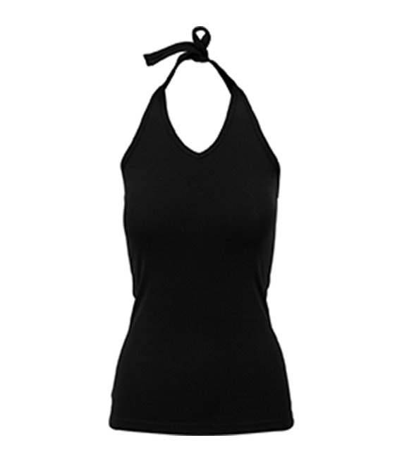 Top wiązany na szyi z dekoltem z tyłu