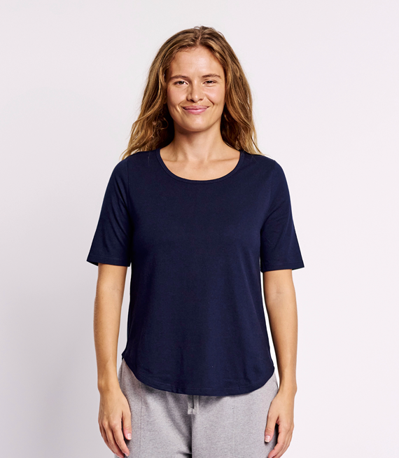 Damska koszulka z rękawem przed łokieć - Organic