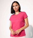 Damski T-shirt z wywijanym rękawkiem