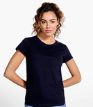 Damski T-shirt z wywijanym rękawkiem