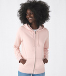 Bluza damska na zamek z kapturem - Organic