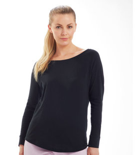 Luźny damski t-shirt z długim rękawem