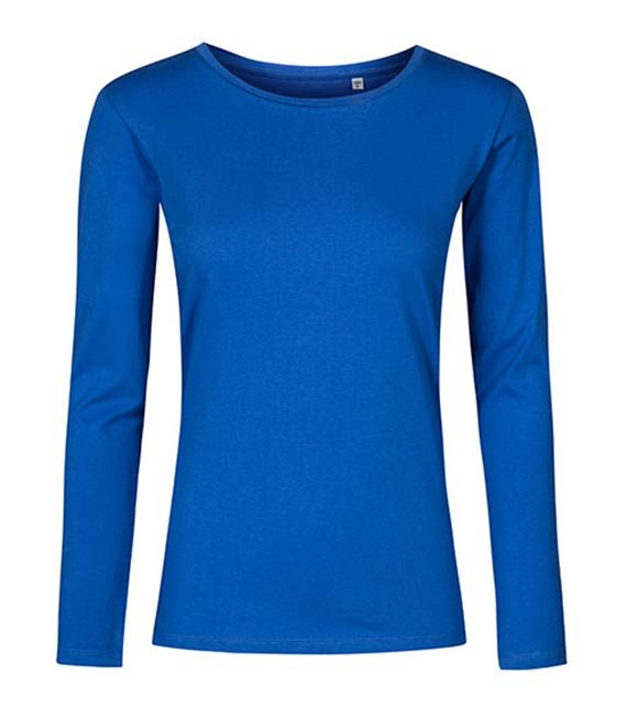 Koszulka damska okrągłym dekoltem i długim rękawem