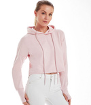 Bluza damska na zamek z kapturem - Organic