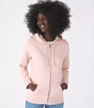 Bluza damska na zamek z kapturem - Organic