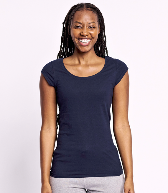 T-shirt damski z okrągłym dekoltem