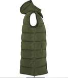 Damska wodoodporna kamizelka z odpinanym kapturem na zamek 