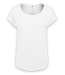 Długa damska koszulka z wydłużonym tyłem 