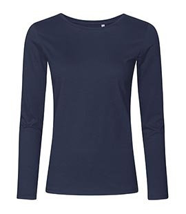 Koszulka damska  okrągłym dekoltem i długim rękawem