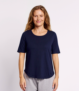 Damska koszulka z rękawem przed łokieć - Organic