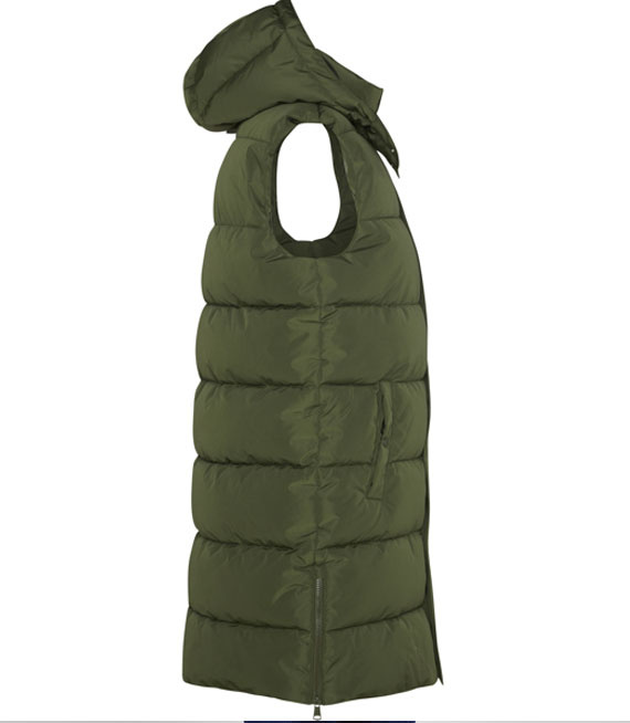 Damska wodoodporna kamizelka z odpinanym kapturem na zamek