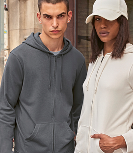 Bluza Unisex na zamek z kapturem Organic