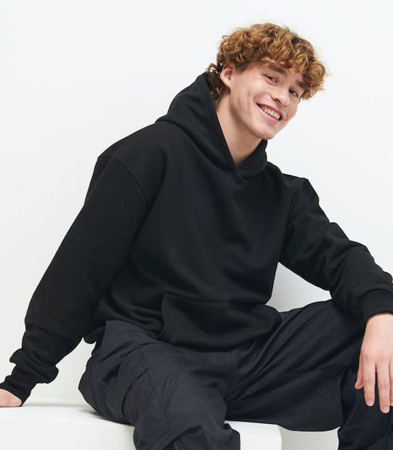 Męska gruba bluza z kapturem - Oversized