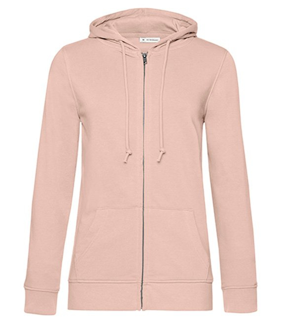 Bluza damska na zamek z kapturem - Organic