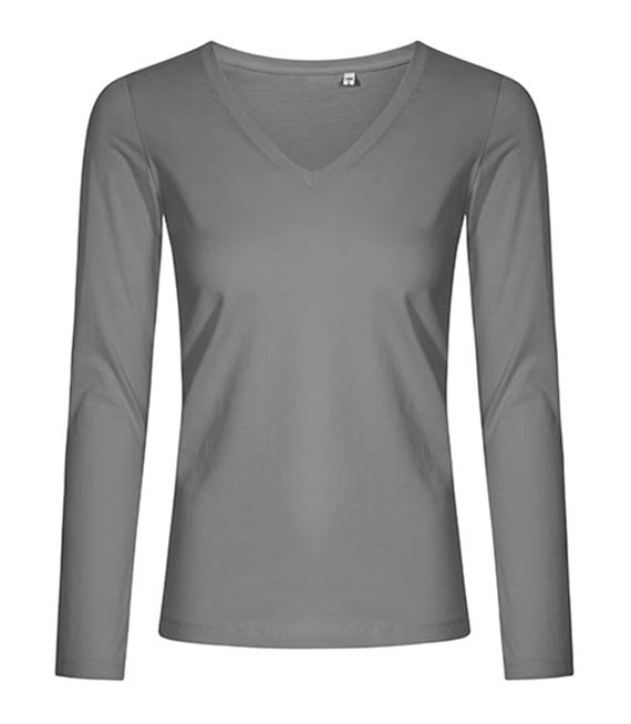 Koszulka damska V-Neck z długim rękawem